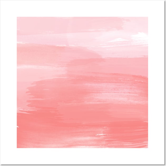 Pastel Pink Watercolor Ombre Wall Art by Trippycollage